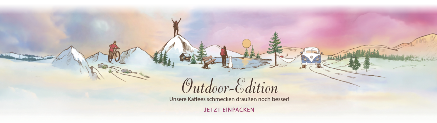 Outdoor-Edition - Vier Outdoor-Coffee BIO, weil unsere Kaffees schmecken draußen noch besser - jetzt einpacken!